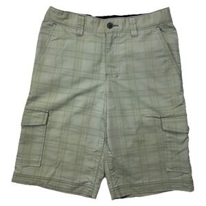 Tony Hawk Cargo Shorts Plaid Kids Youth Size 12 Boys Light Green‎